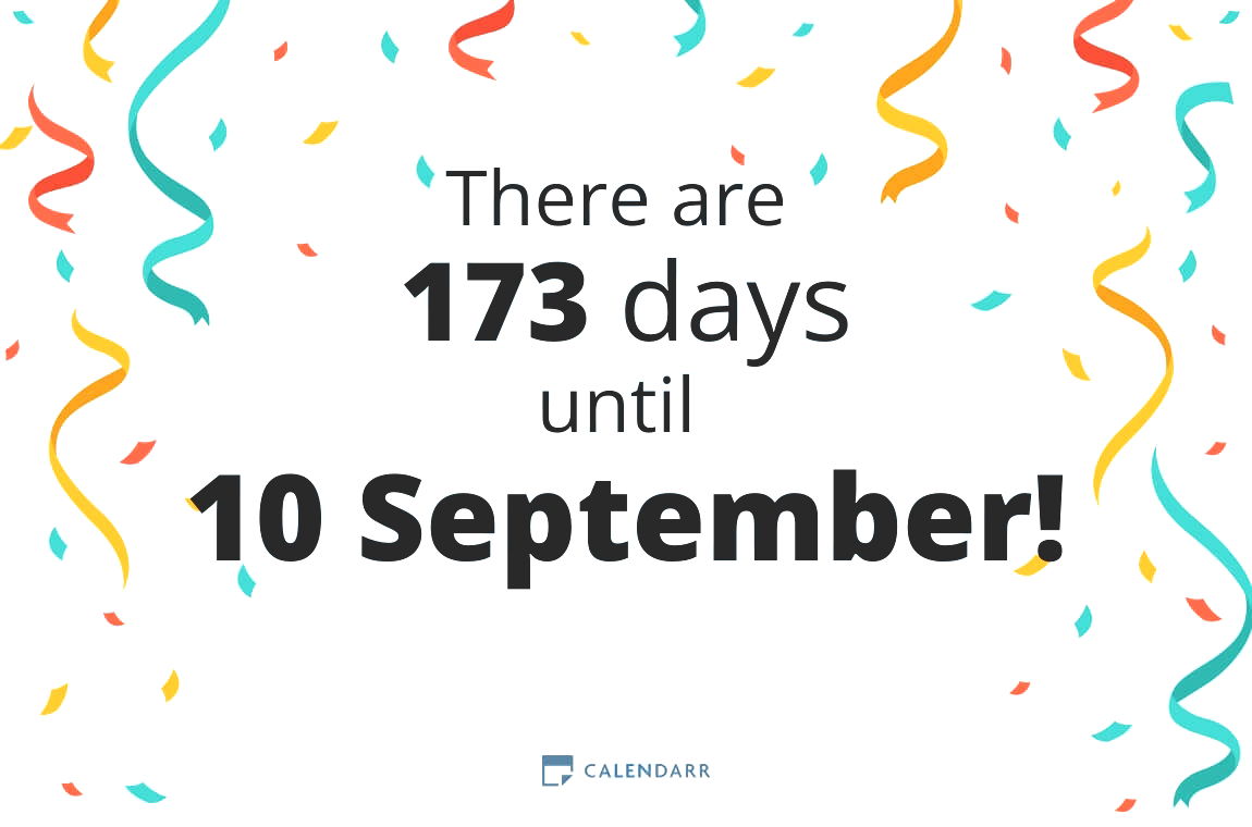 How many days until 10 September - Calendarr