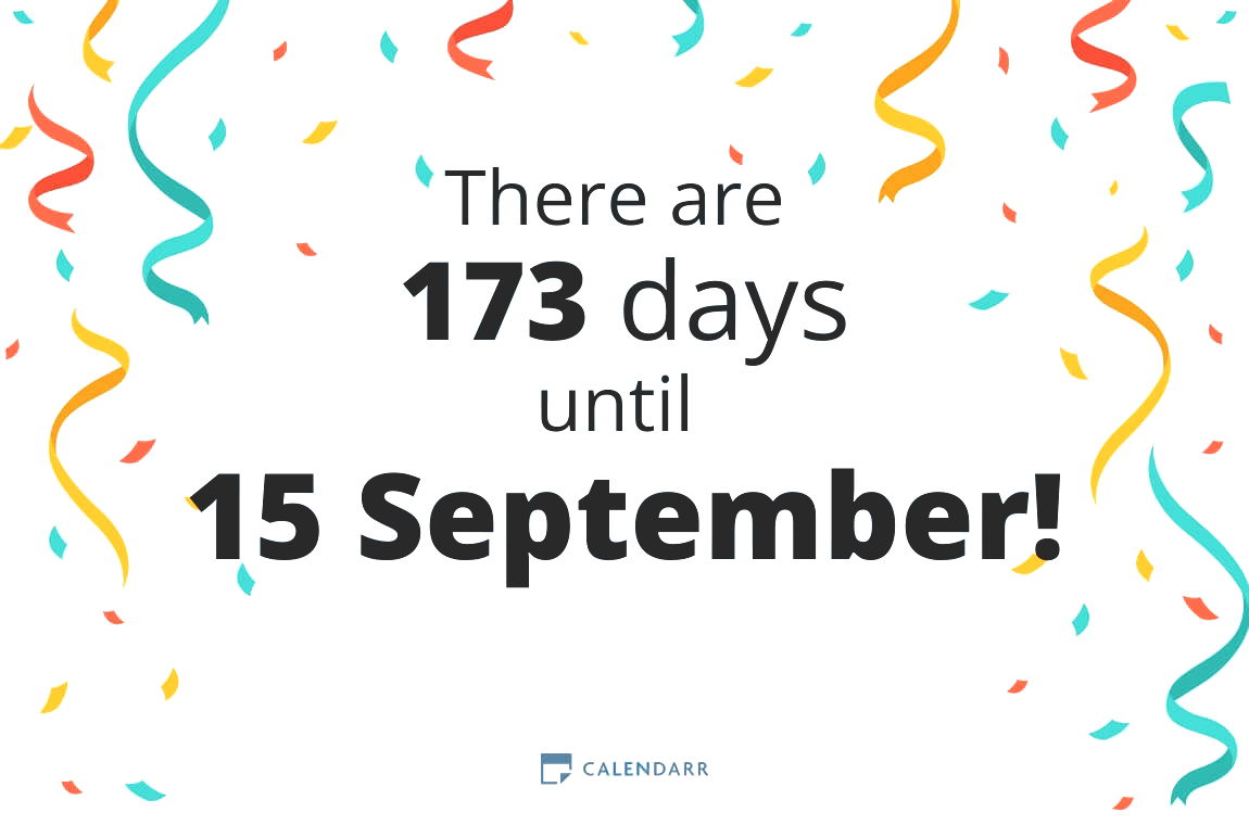 How many days until 15 September - Calendarr