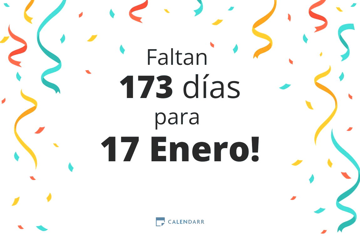 Descubre cuántos días faltan para 17 Enero - Calendarr