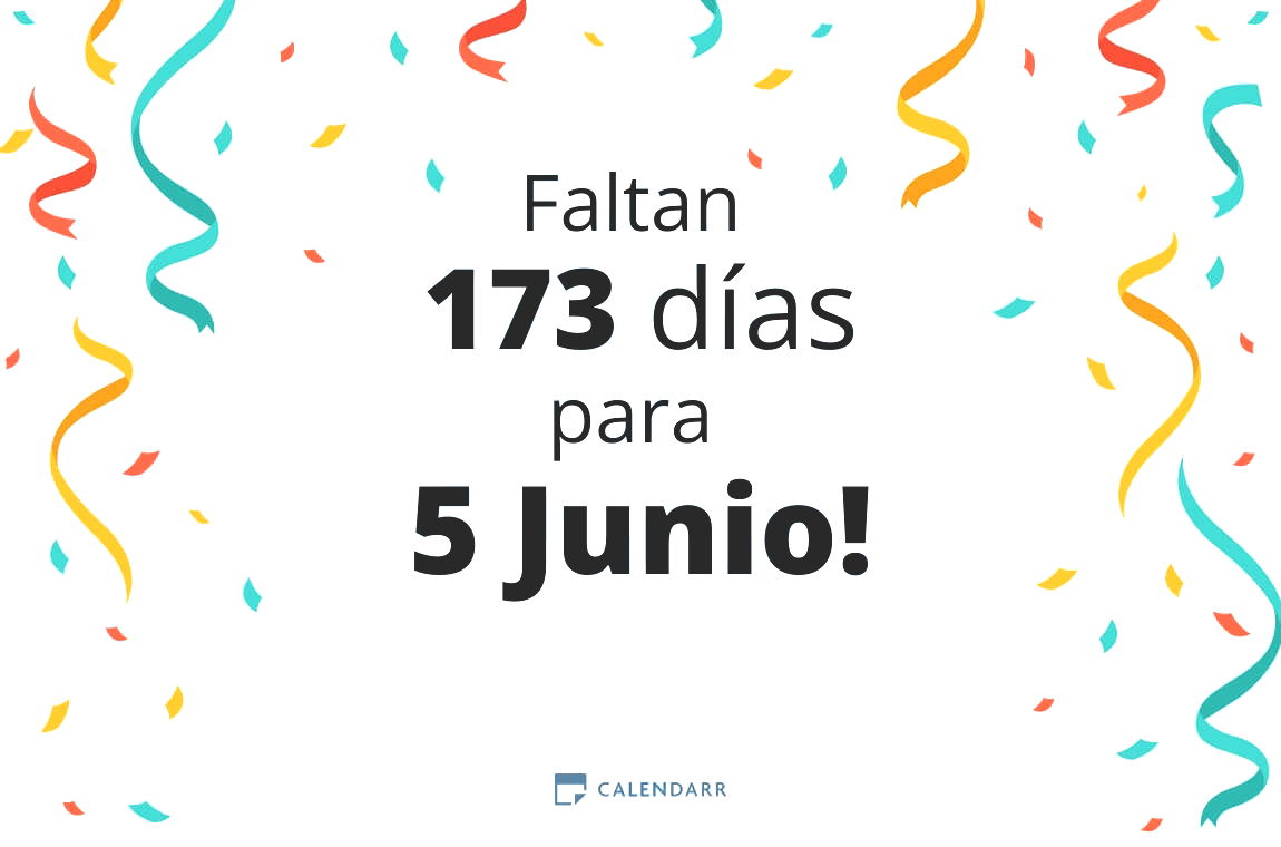 Descubre cuántos días faltan para 5 Junio - Calendarr