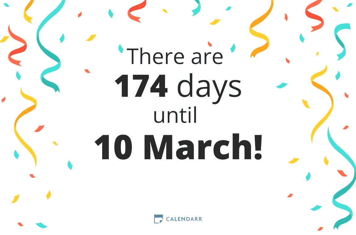 How many days until 10 March - Calendarr