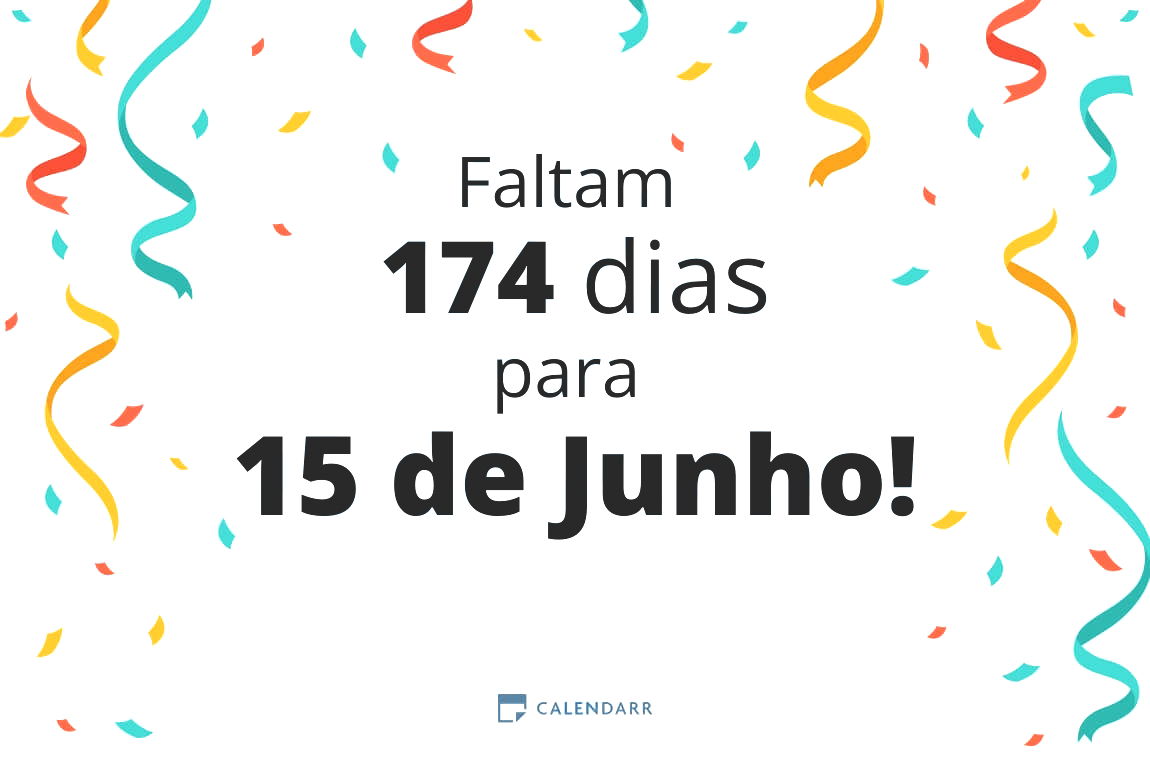 Descubra quantos dias faltam para 15 de Junho - Calendarr