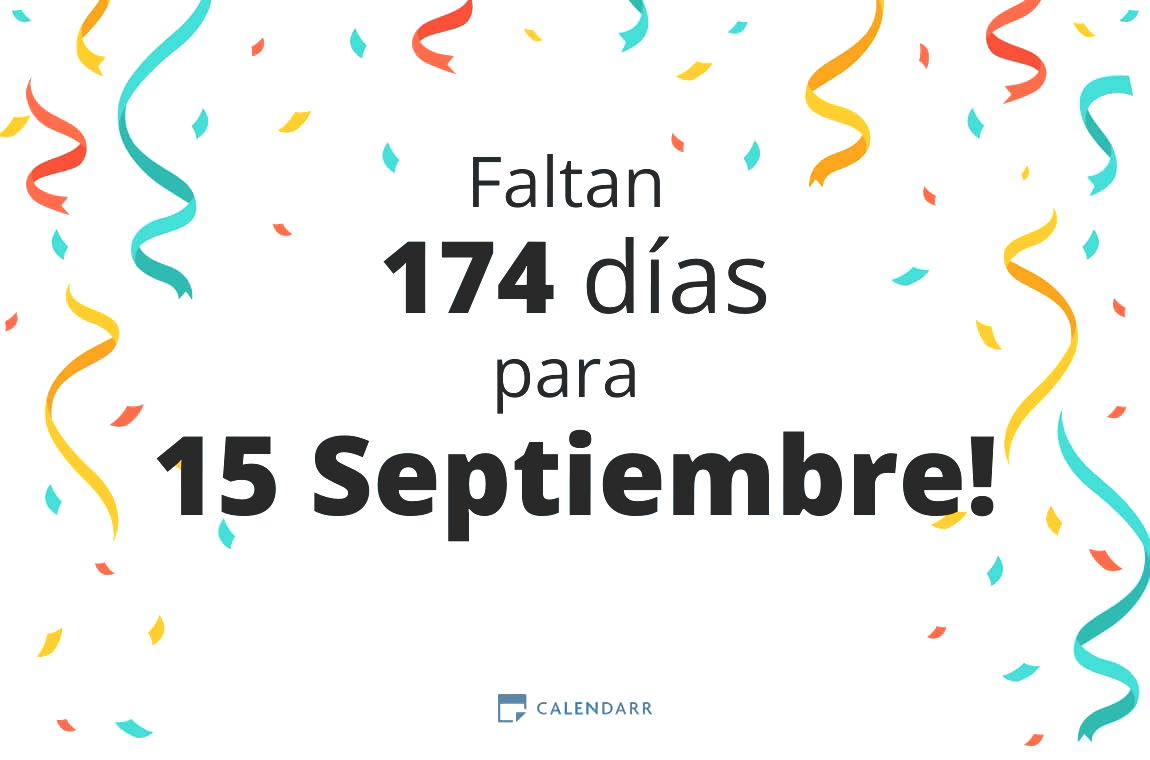 Descubre cuántos días faltan para 15 Septiembre - Calendarr