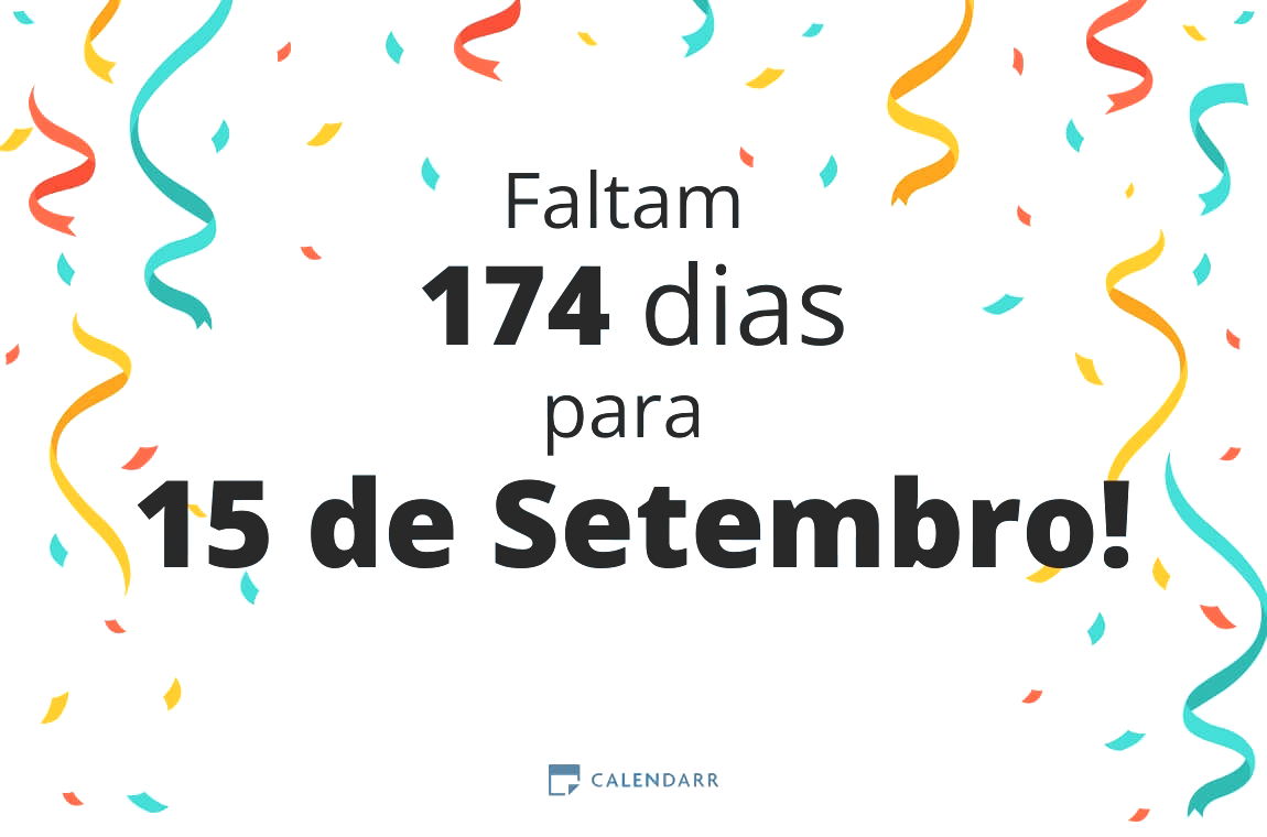 Descobre quantos dias faltam para 15 de Setembro - Calendarr