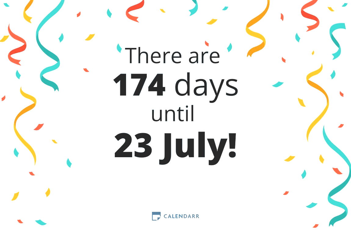 How many days until 23 July - Calendarr