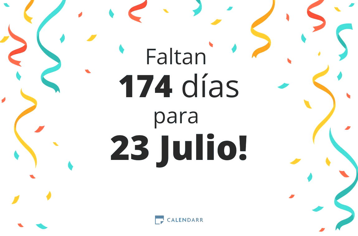 Descubre cuántos días faltan para 23 Julio - Calendarr