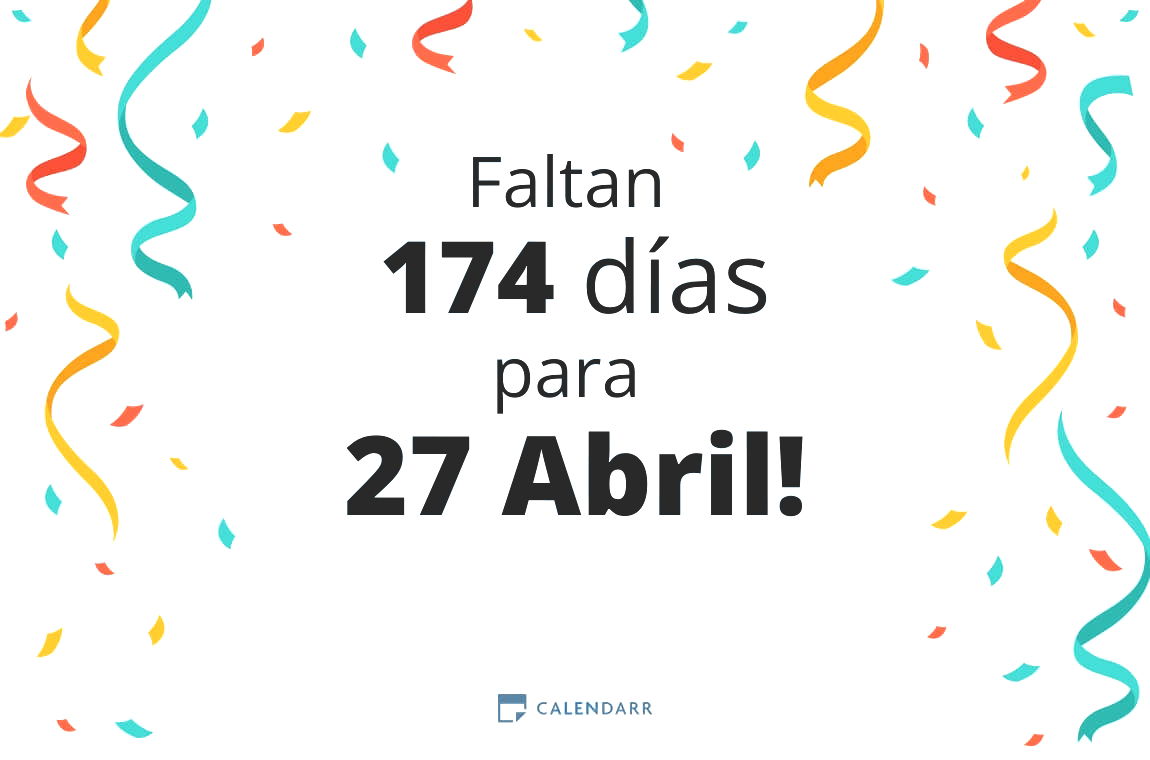 Descubre cuántos días faltan para 27 Abril - Calendarr