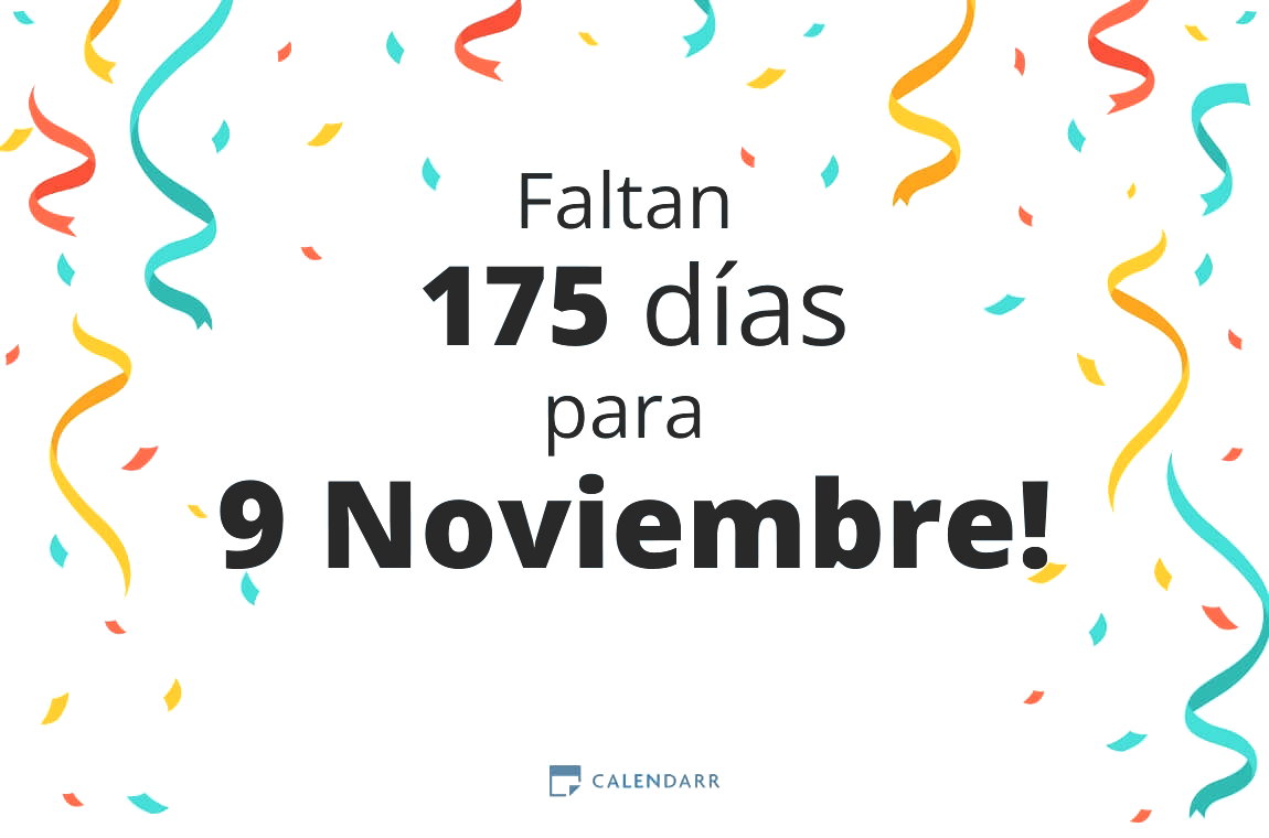 Descubre cuántos días faltan para 9 Noviembre - Calendarr