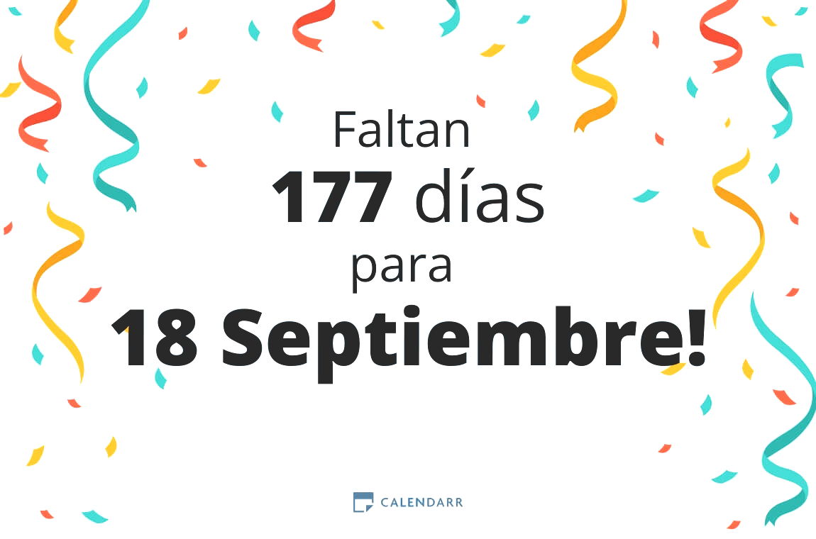 Descubre cuántos días faltan para 18 Septiembre - Calendarr