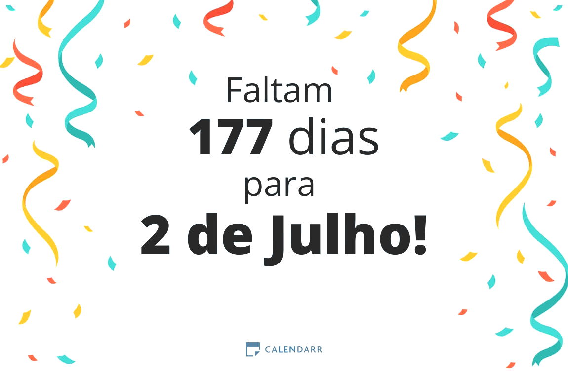 Descubra quantos dias faltam para 2 de Julho - Calendarr