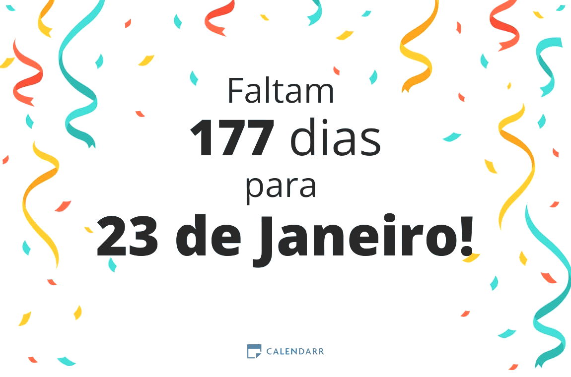 Descobre quantos dias faltam para 23 de Janeiro - Calendarr