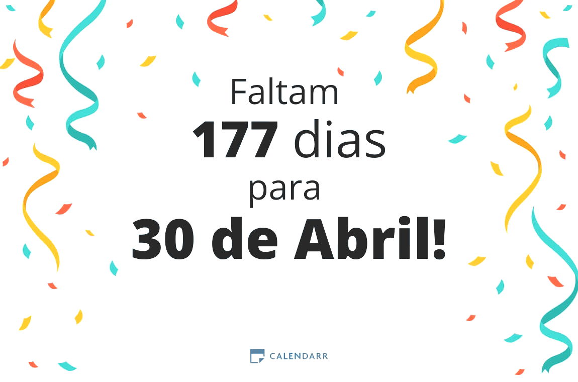 Descobre quantos dias faltam para 30 de Abril - Calendarr