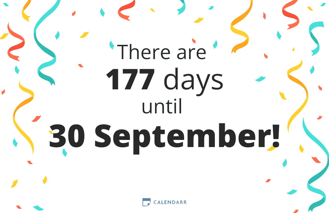 How many days until 30 September - Calendarr