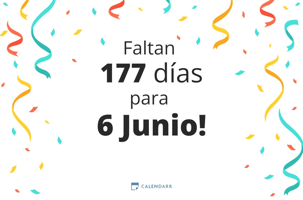 Descubre cuántos días faltan para 6 Junio - Calendarr