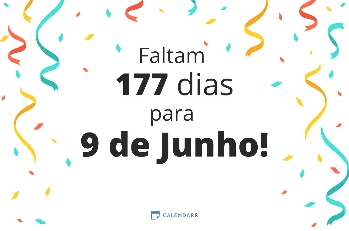 Descubra quantos dias faltam para 9 de Junho - Calendarr