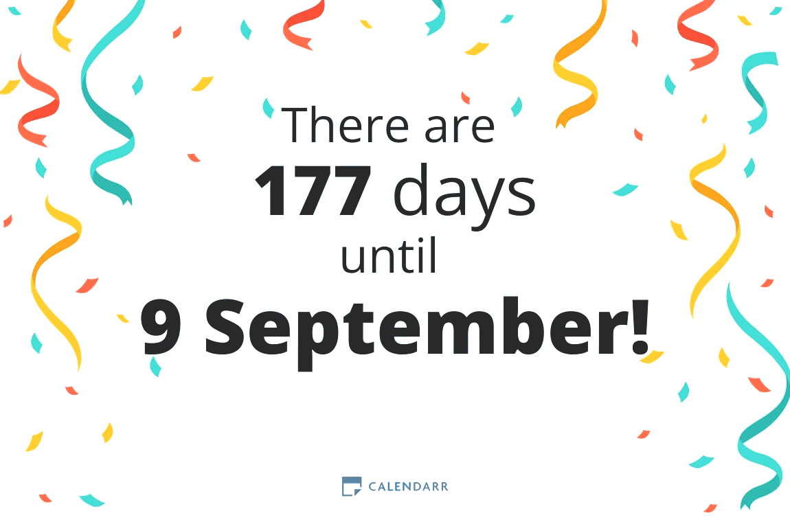 How many days until 9 September - Calendarr