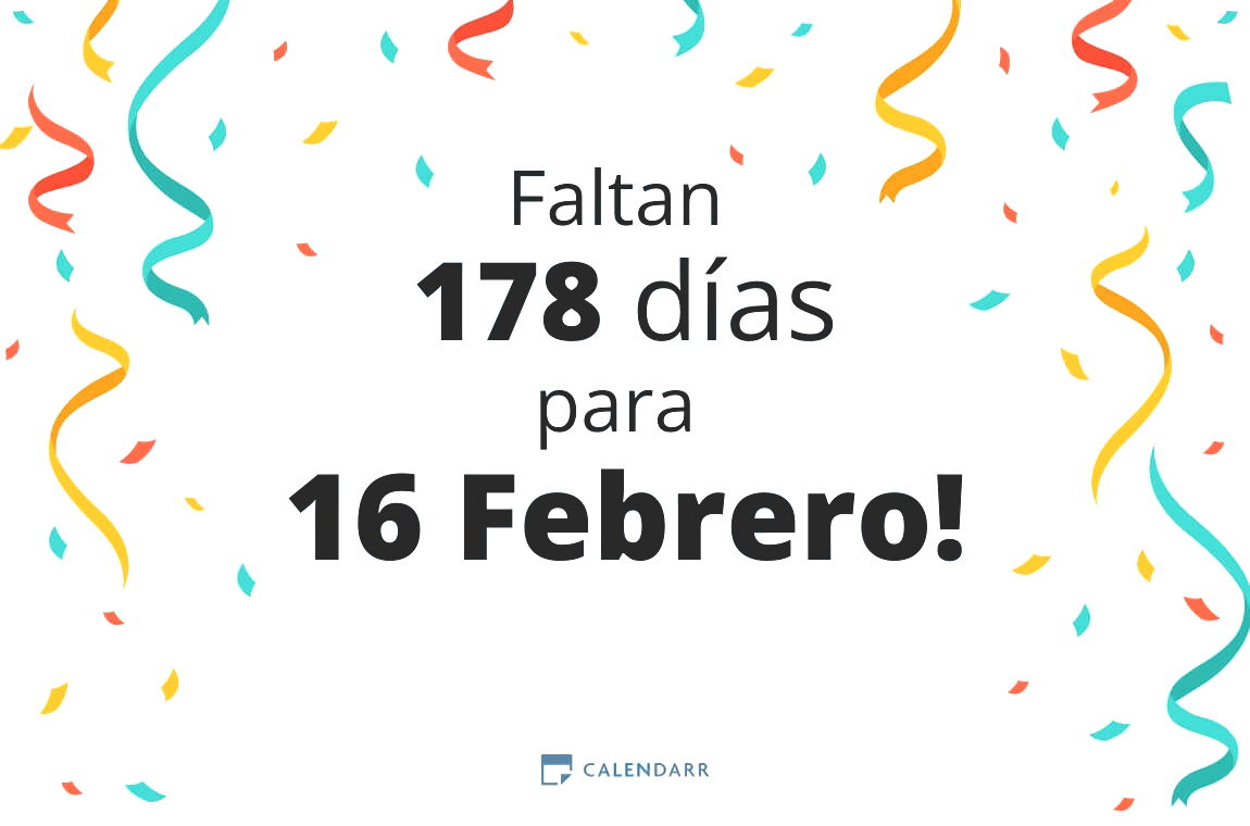 Descubre cuántos días faltan para 16 Febrero - Calendarr