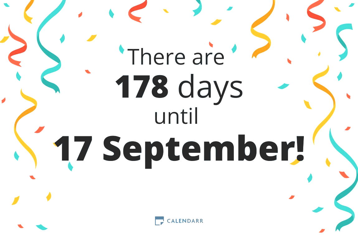 How many days until 17 September - Calendarr