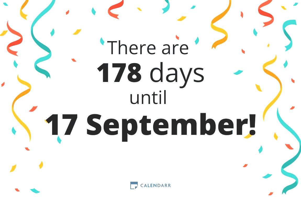 How many days until 17 September - Calendarr