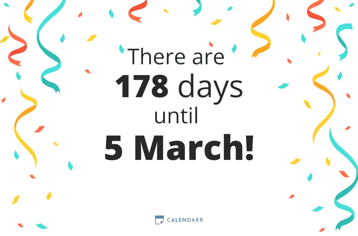 How many days until 5 March - Calendarr