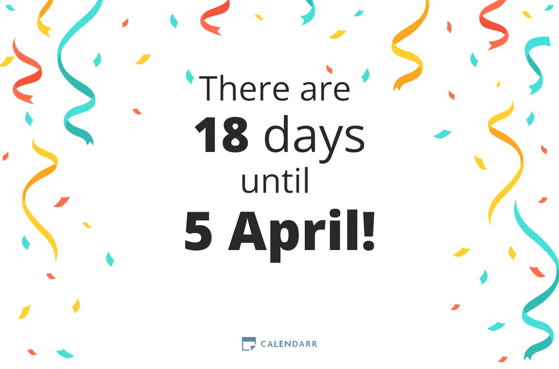 How many days until 5 April - Calendarr