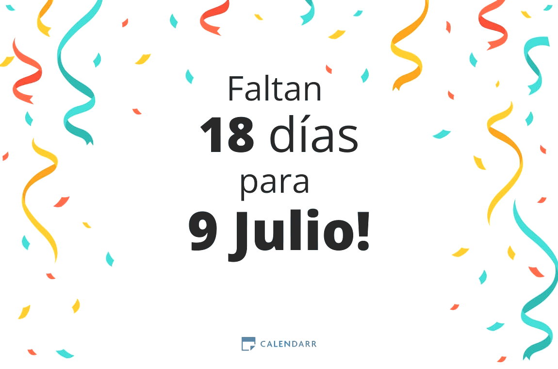 Descubre cuántos días faltan para 9 Julio - Calendarr