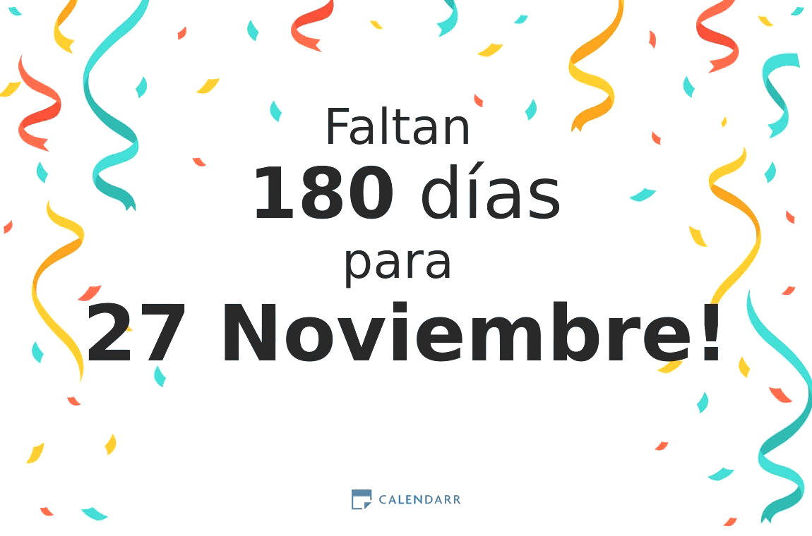 Descubre cuántos días faltan para 27 Noviembre - Calendarr