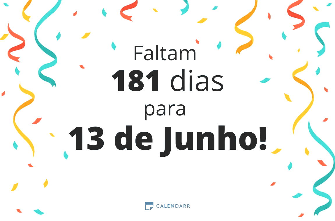 Descobre quantos dias faltam para 13 de Junho - Calendarr