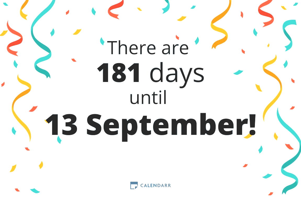 How many days until 13 September - Calendarr