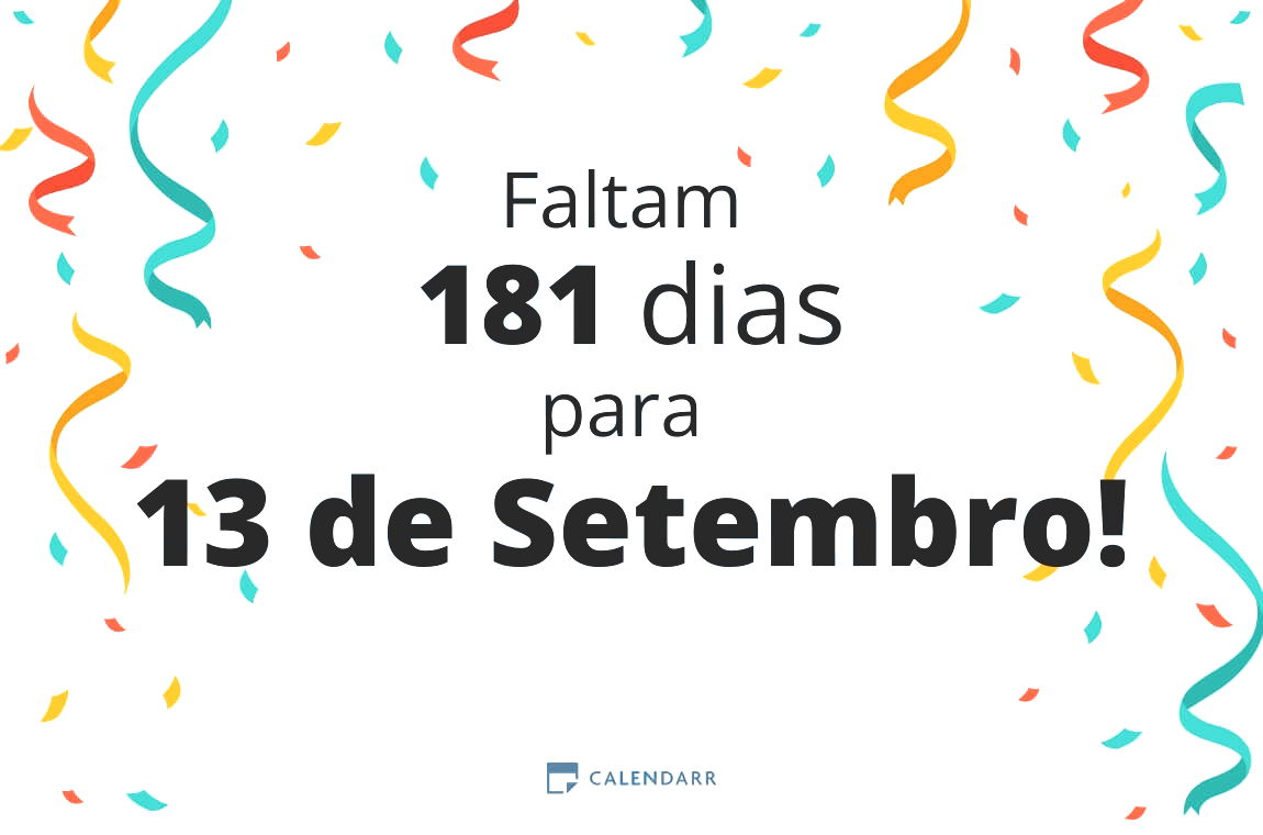 Descubra quantos dias faltam para 13 de Setembro - Calendarr
