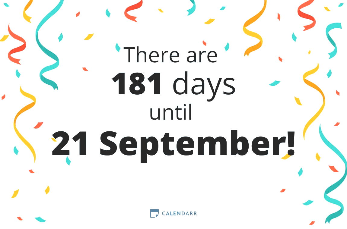 How many days until 21 September - Calendarr
