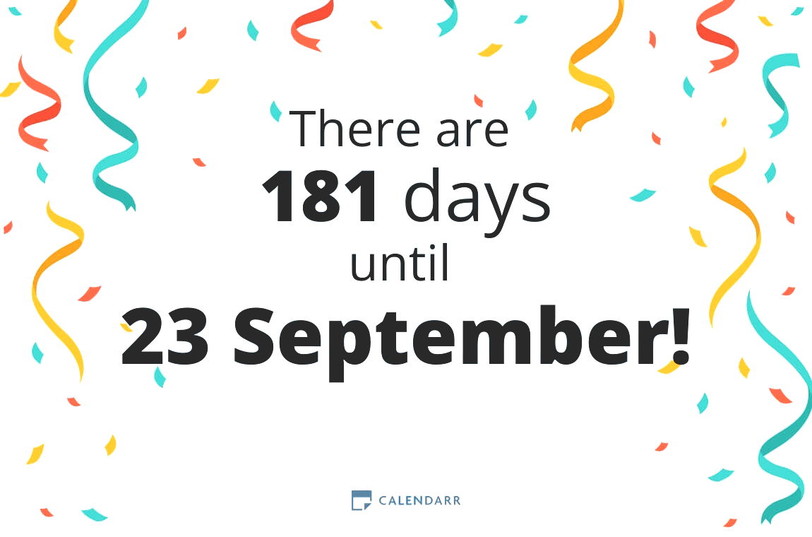 How many days until 23 September - Calendarr