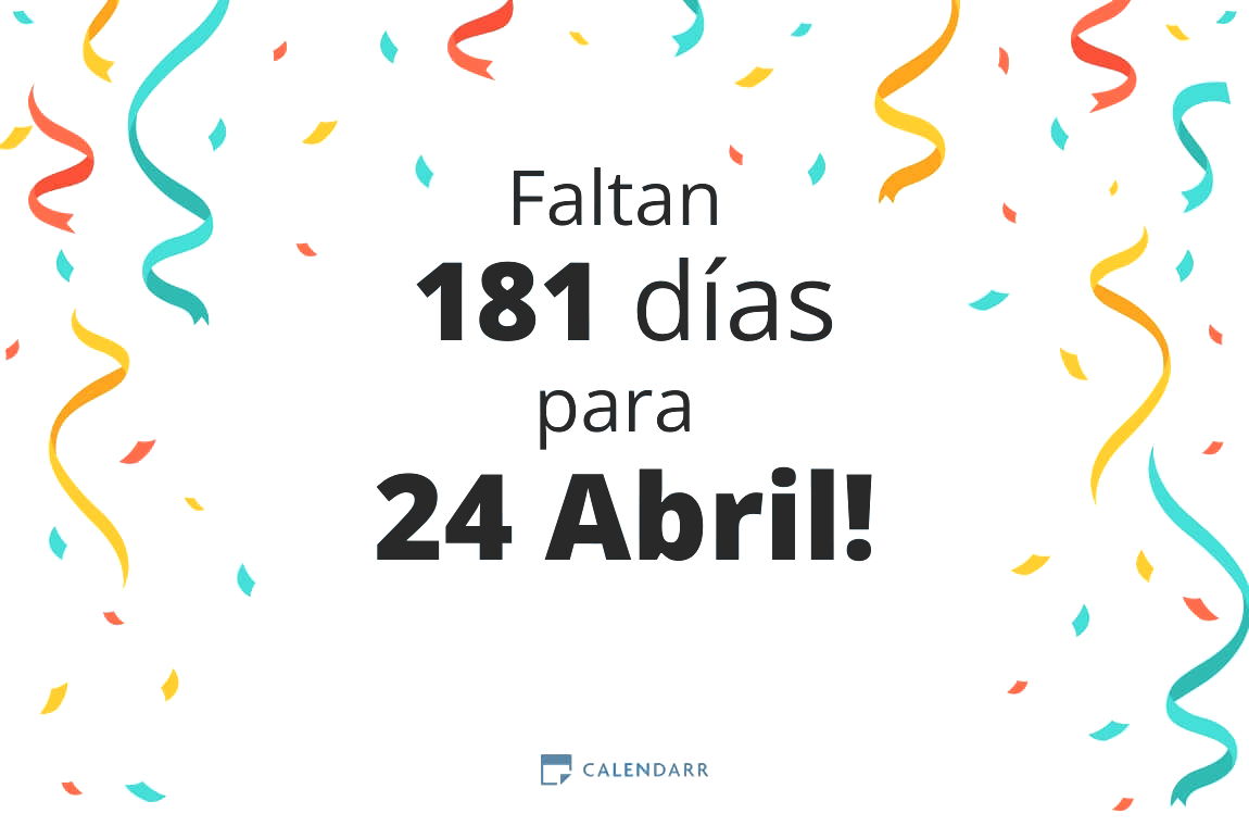 Descubre cuántos días faltan para 24 Abril - Calendarr
