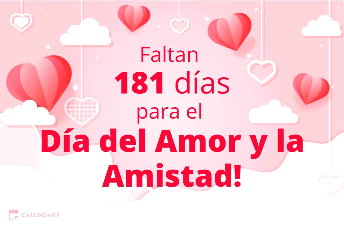 Descubre cuántos días faltan para  el Día del Amor y la Amistad - Calendarr