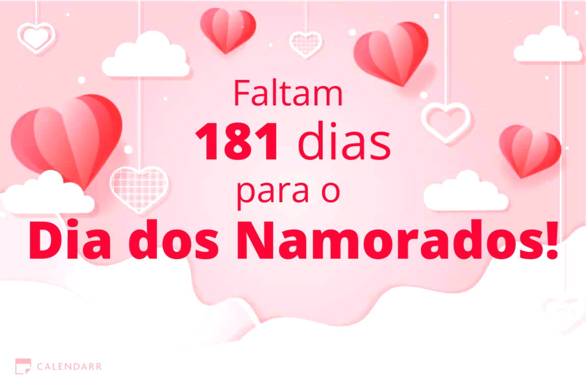 Descubra quantos dias faltam para o Dia dos Namorados - Calendarr