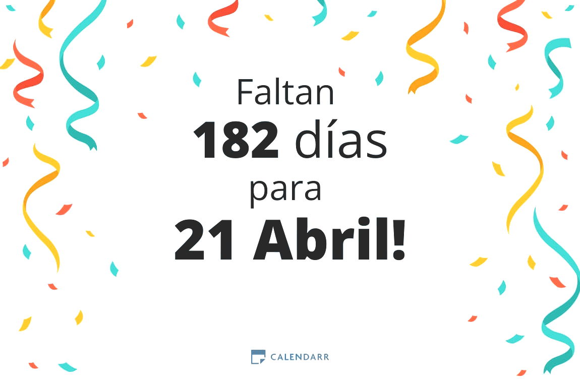 Descubre cuántos días faltan para 21 Abril - Calendarr