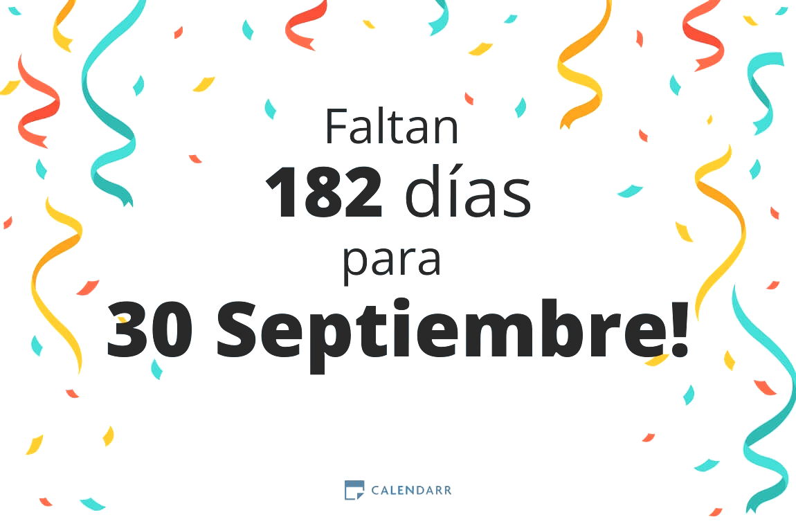 Descubre cuántos días faltan para 30 Septiembre - Calendarr