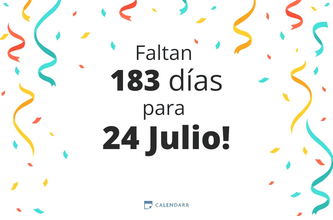 Descubre cuántos días faltan para 24 Julio - Calendarr