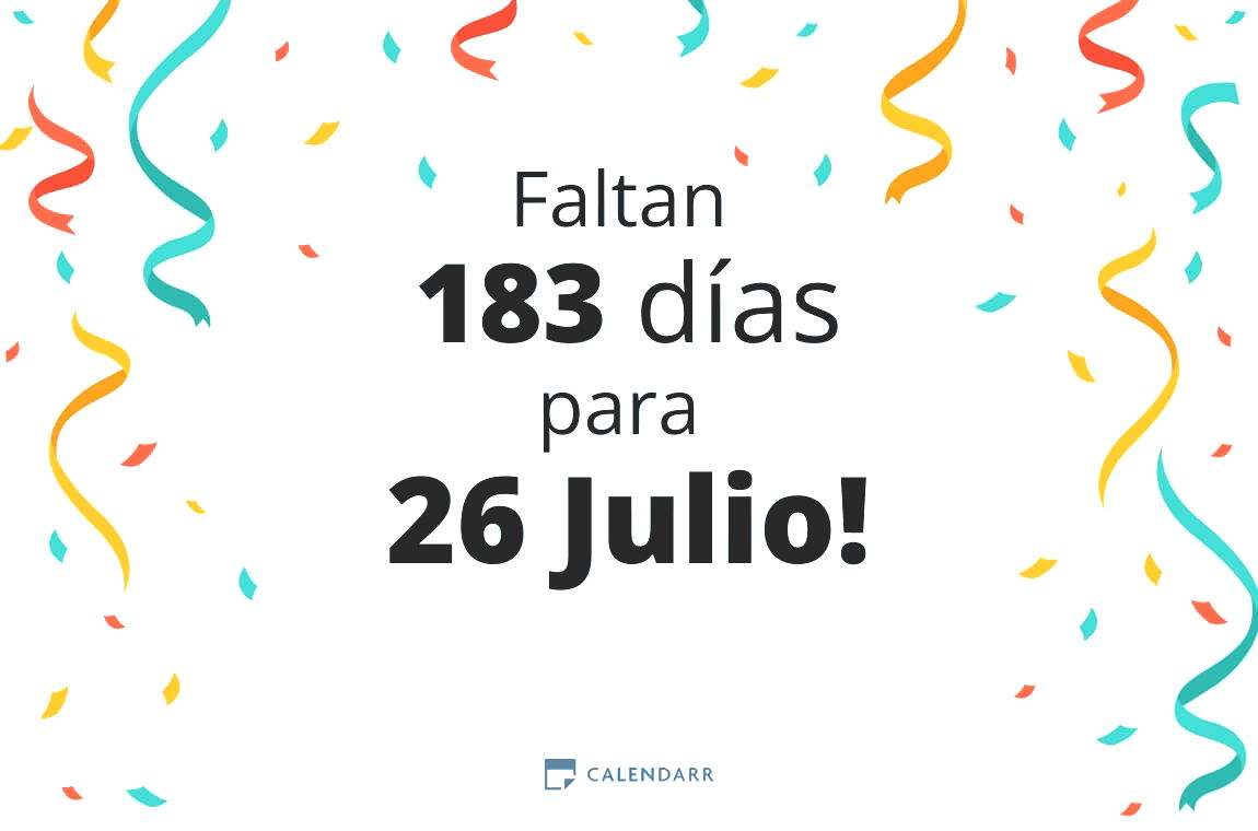 Descubre cuántos días faltan para 26 Julio - Calendarr