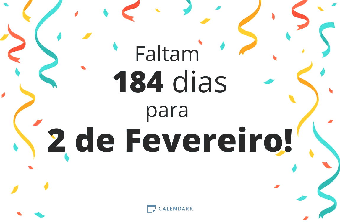 Descubra quantos dias faltam para 2 de Fevereiro - Calendarr
