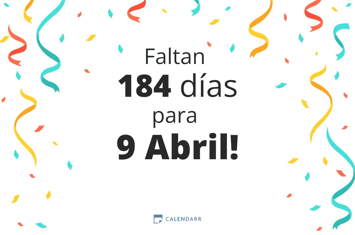 Descubre cuántos días faltan para 9 Abril - Calendarr