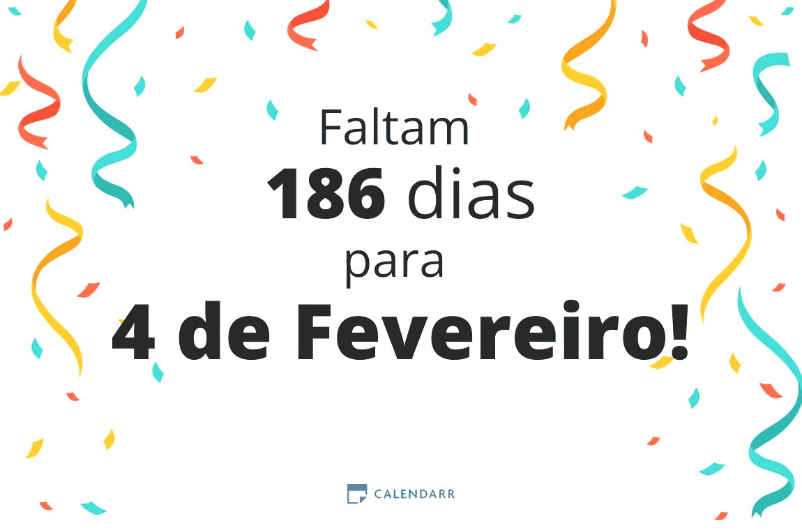 Descubra quantos dias faltam para 4 de Fevereiro - Calendarr