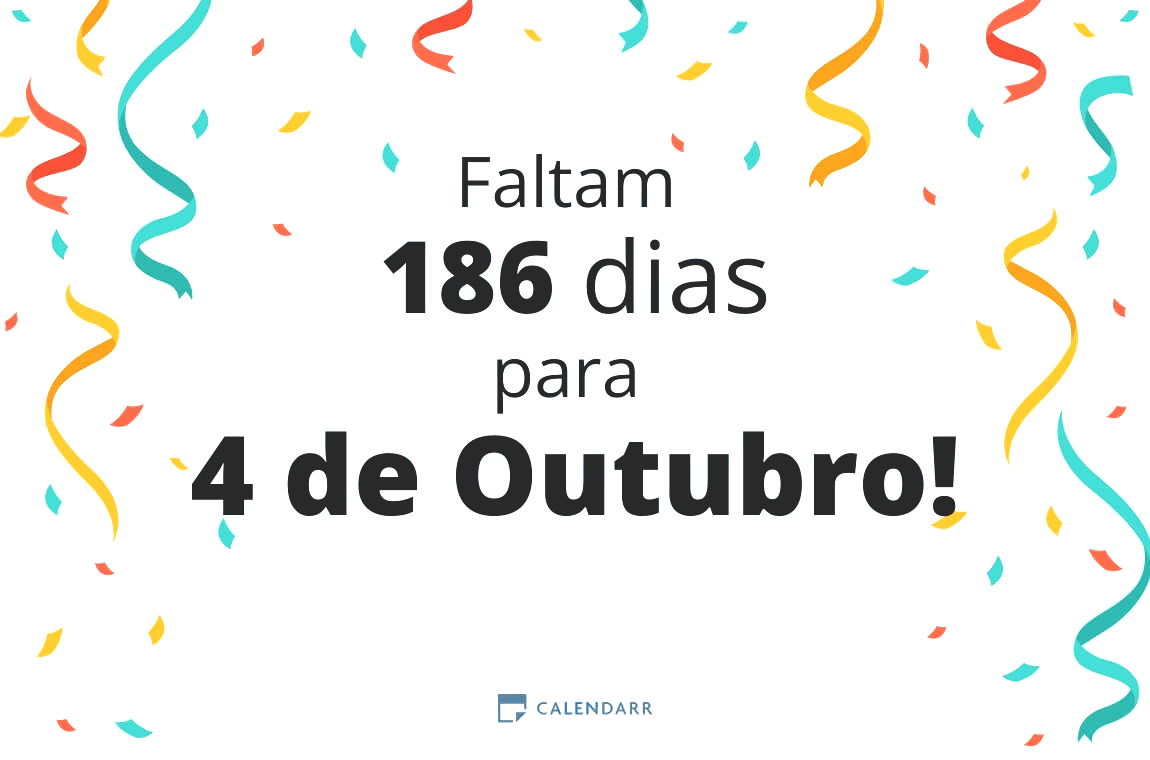 Descobre quantos dias faltam para 4 de Outubro - Calendarr