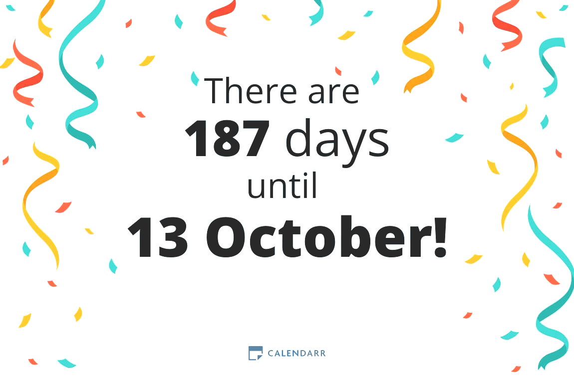 How many days until 13 October - Calendarr