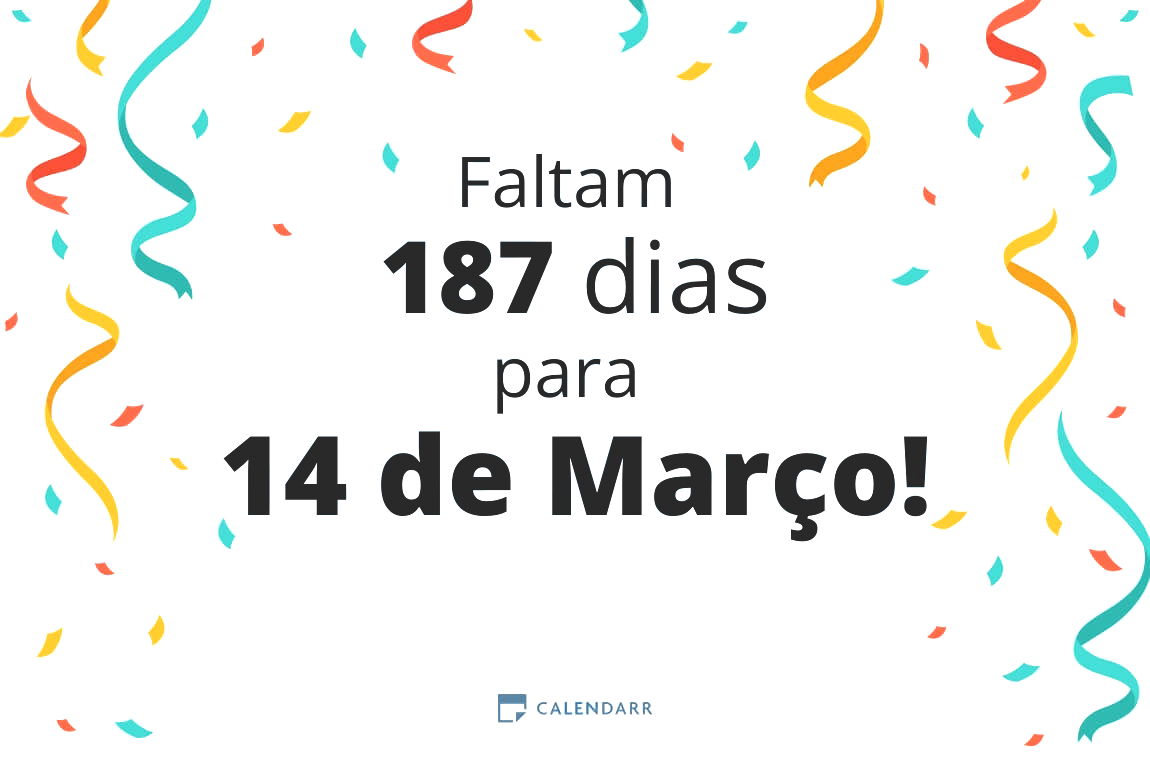 Descobre quantos dias faltam para 14 de Março - Calendarr