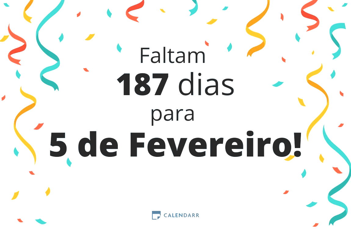 Descobre quantos dias faltam para 5 de Fevereiro - Calendarr