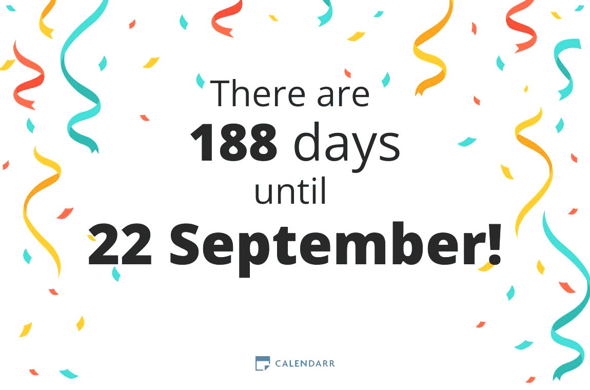 How many days until 22 September - Calendarr