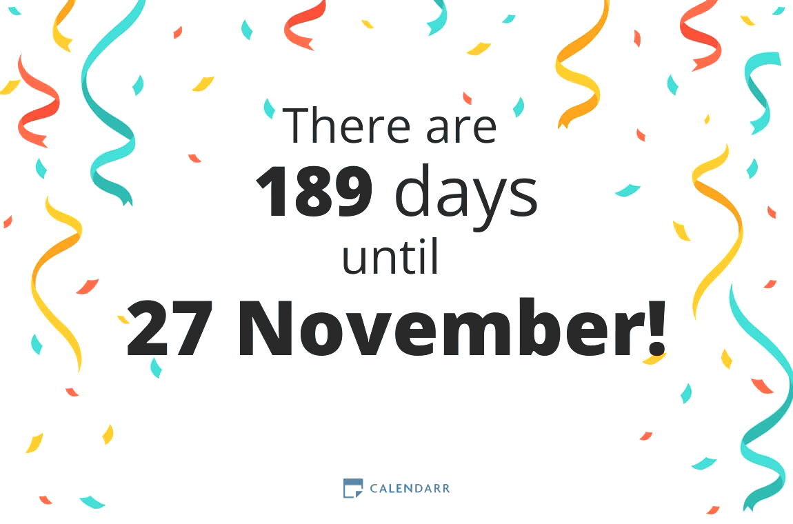 How many days until 27 November - Calendarr