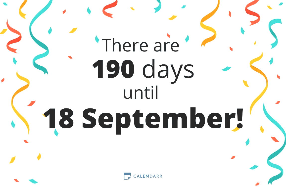 How many days until 18 September - Calendarr