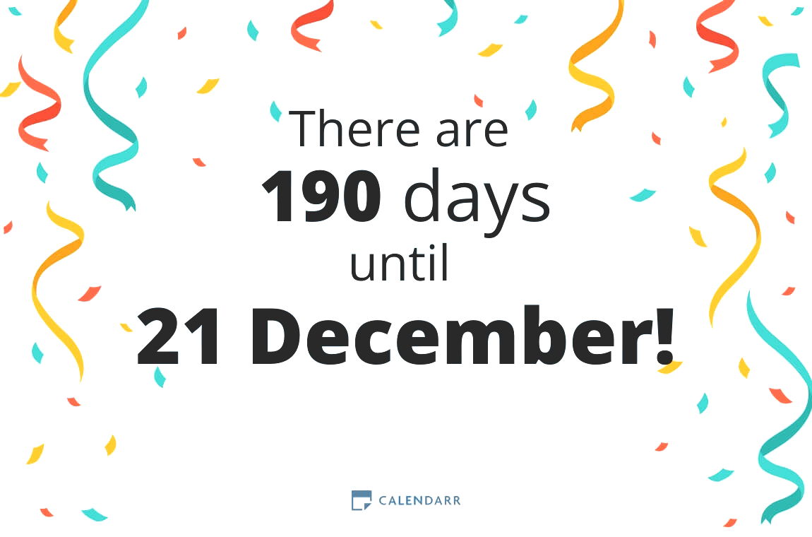 How many days until 21 December - Calendarr